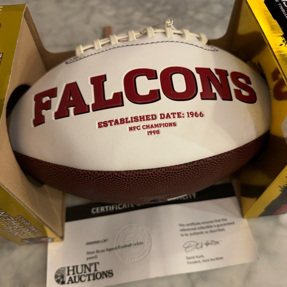 Matt Ryan #2 - Atlanta Falcons Signed Football (White Paneling) w COA - Picture 6 of 10